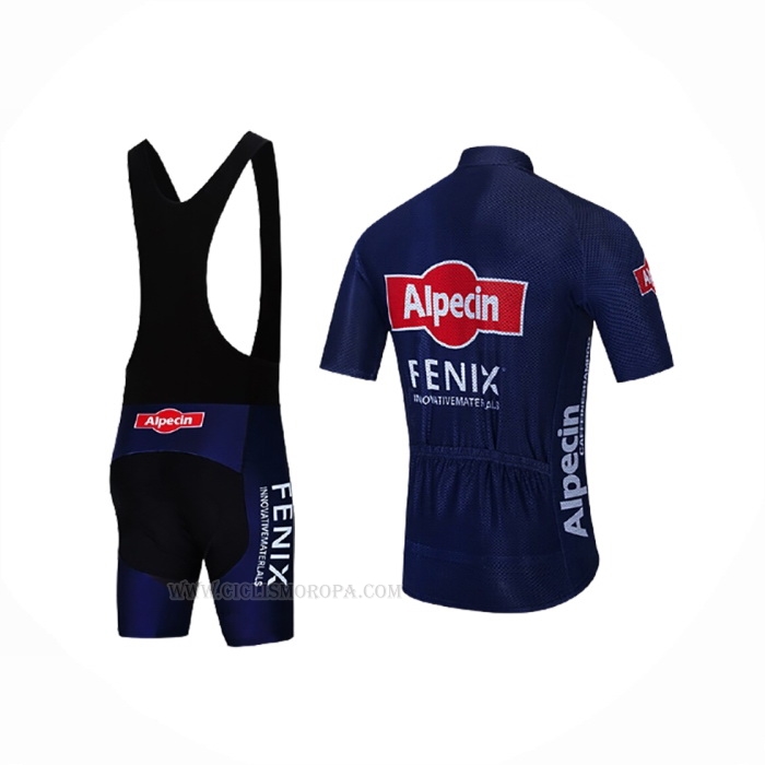 2021 Ropa Ciclismo Alpecin Fenix Profundo Azul Mangas Corta y Culotte Corto